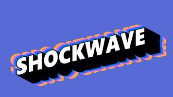 SHOCKWAVE Text in Graffiti Style with Color-Changing Background video