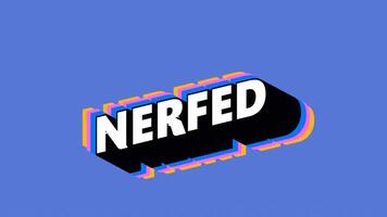 NERFED Text in Graffiti Style with Color-Changing Background video