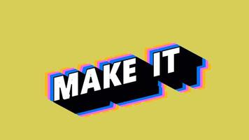 MAKE IT Text in Graffiti Style with Color-Changing Background video