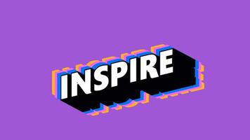 INSPIRE Text in Graffiti Style with Color-Changing Background video