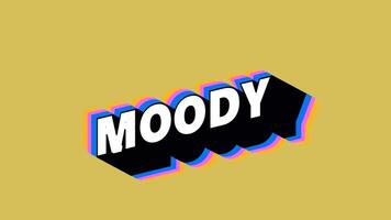MOODY Text in Graffiti Style with Color-Changing Background video