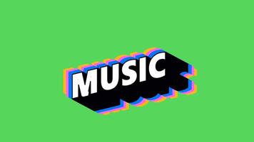 MUSIC Text in Graffiti Style with Color-Changing Background video