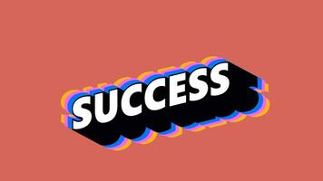 SUCCESS Text in Graffiti Style with Color-Changing Background video