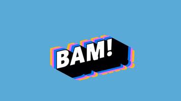 BAM Text in Graffiti Style with Color-Changing Background video