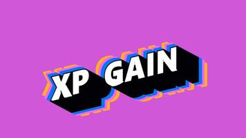 XP GAIN Text in Graffiti Style with Color-Changing Background video