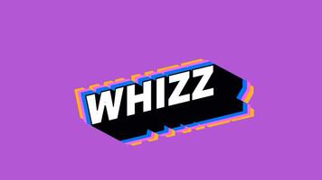 WHIZZ Text in Graffiti Style with Color-Changing Background video