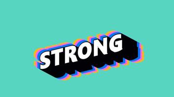 STRONG Text in Graffiti Style with Color-Changing Background video