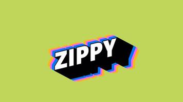 ZIPPY Text in Graffiti Style with Color-Changing Background video