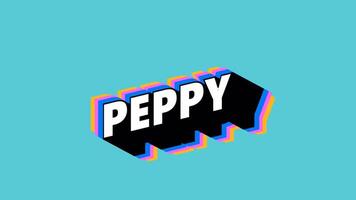 PEPPY Text in Graffiti Style with Color-Changing Background video