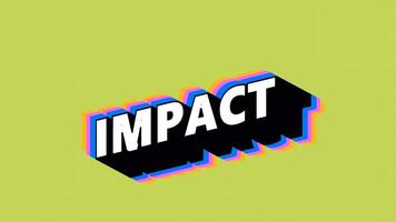 IMPACT Text in Graffiti Style with Color-Changing Background video
