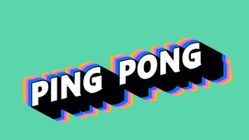 PING PONG Text in Graffiti Style with Color-Changing Background video