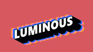 LUMINOUS Text in Graffiti Style with Color-Changing Background video