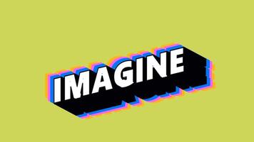 IMAGINE Text in Graffiti Style with Color-Changing Background video