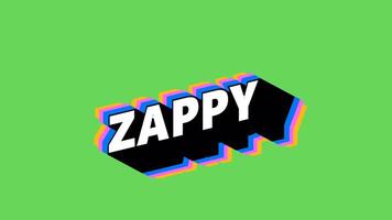 ZAPPY Text in Graffiti Style with Color-Changing Background video