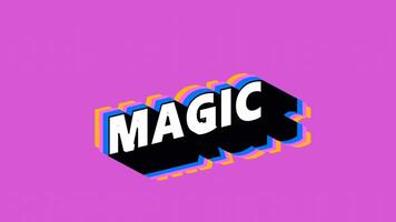 MAGIC Text in Graffiti Style with Color-Changing Background video