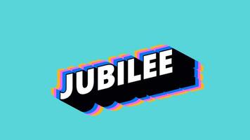 JUBILEE Text in Graffiti Style with Color-Changing Background video