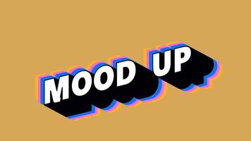 MOOD UP Text in Graffiti Style with Color-Changing Background video