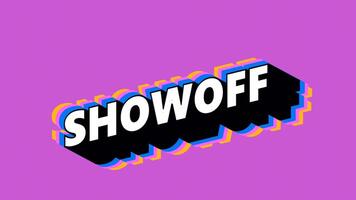 SHOWOFF Text in Graffiti Style with Color-Changing Background video