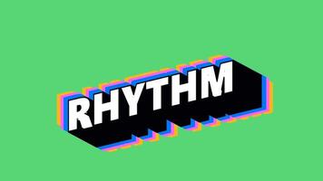 RHYTHM Text in Graffiti Style with Color-Changing Background video