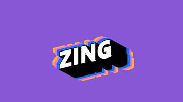 ZING Text in Graffiti Style with Color-Changing Background video