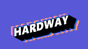 HARDWAY Text in Graffiti Style with Color-Changing Background video