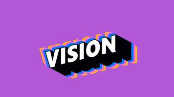 VISION Text in Graffiti Style with Color-Changing Background video