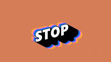 STOP Text in Graffiti Style with Color-Changing Background video