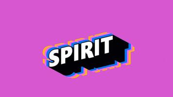 SPIRIT Text in Graffiti Style with Color-Changing Background video