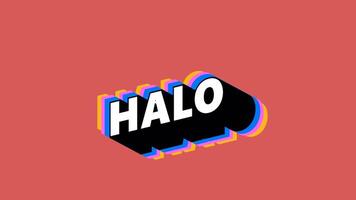 HALO Text in Graffiti Style with Color-Changing Background video