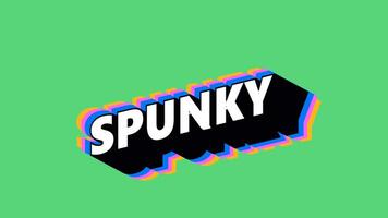 SPUNKY Text in Graffiti Style with Color-Changing Background video
