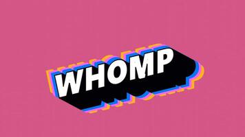 WHOMP Text in Graffiti Style with Color-Changing Background video