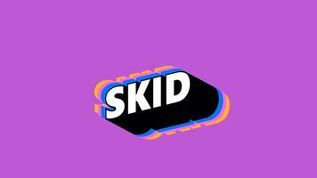 SKID Text in Graffiti Style with Color-Changing Background video