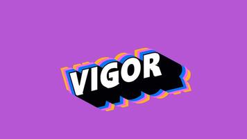 VIGOR Text in Graffiti Style with Color-Changing Background video
