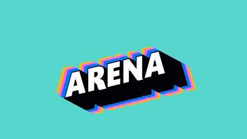 ARENA Text in Graffiti Style with Color-Changing Background video