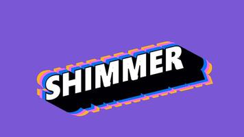 SHIMMER Text in Graffiti Style with Color-Changing Background video