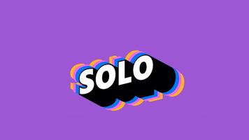 SOLO Text in Graffiti Style with Color-Changing Background video