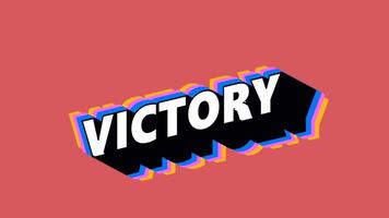 VICTORY Text in Graffiti Style with Color-Changing Background video