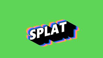 SPLAT Text in Graffiti Style with Color-Changing Background video