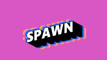 SPAWN Text in Graffiti Style with Color-Changing Background video