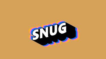 SNUG Text in Graffiti Style with Color-Changing Background video