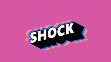 SHOCK Text in Graffiti Style with Color-Changing Background video