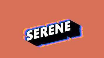 SERENE Text in Graffiti Style with Color-Changing Background video