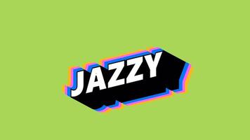 JAZZY Text in Graffiti Style with Color-Changing Background video