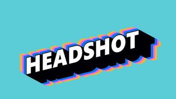 HEADSHOT Text in Graffiti Style with Color-Changing Background video