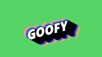 GOOFY Text in Graffiti Style with Color-Changing Background video
