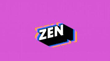 ZEN Text in Graffiti Style with Color-Changing Background video