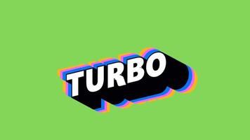 turbo texto dentro grafite estilo com mudança de cor fundo video