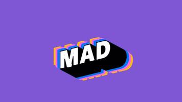 MAD Text in Graffiti Style with Color-Changing Background video
