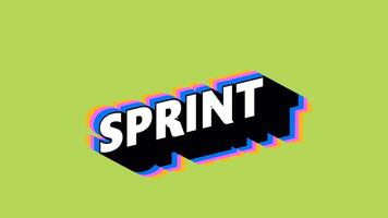 SPRINT Text in Graffiti Style with Color-Changing Background video