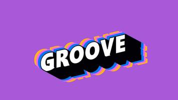 GROOVE Text in Graffiti Style with Color-Changing Background video